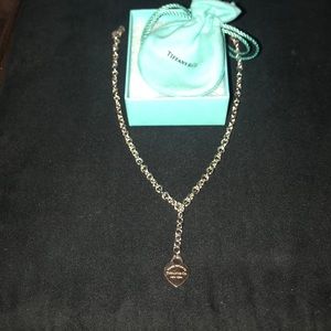 Tiffany & Co drop heart rose gold